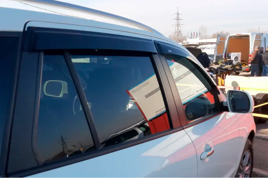 Hyundai Santa Fe 3 2012-2018 Déflecteurs de Fenêtre (4 pcs, HIC) Image