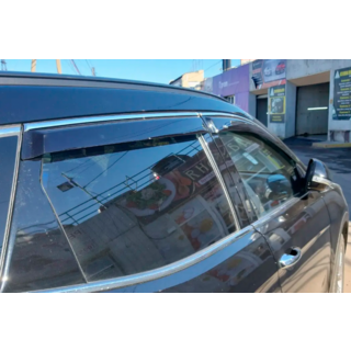 Déflecteurs de vitres avec moulure chromée (4 pcs, HIC) photo 2