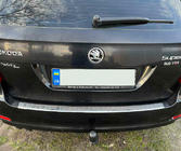 Skoda Superb 2009-2015 Protection de Pare-chocs Arrière Carmos V1 (SW, Inox) photo 1