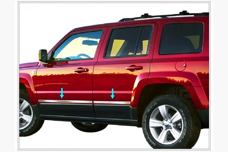 Jeep Cherokee/Liberty 2007-2013 Moulures de Portes Acier Inoxydable Image