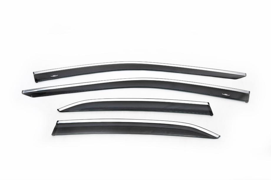 Toyota Camry 2017–2023 Déflecteurs de Vitres avec Moulure Chromée SD (4 pcs, HIC) Photo 2