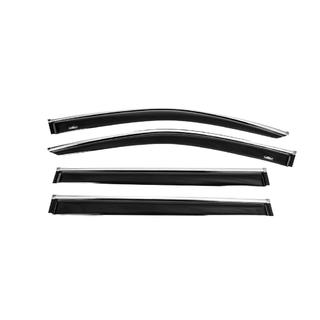 Déflecteurs de vitres avec moulure chromée (4 pcs, HIC) photo 1