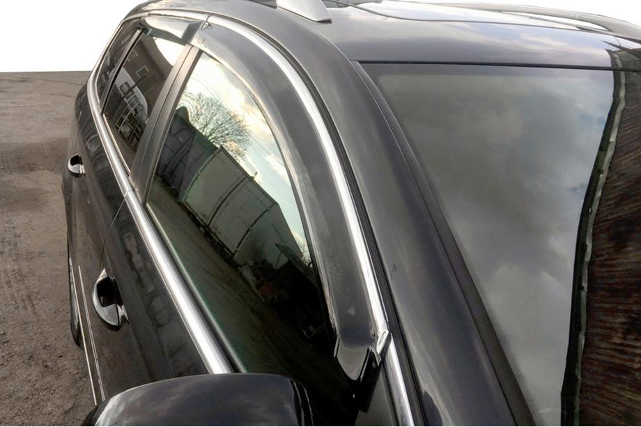 Volkswagen Passat B6 2006-2012 Déflecteurs de vitres avec moulure chromée SW (4 pcs, HIC) Photo 7