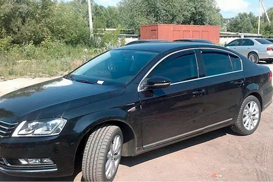 Volkswagen Passat B6 2006-2012 Déflecteurs de vitres avec moulure chromée SW (4 pcs, HIC) Photo 8