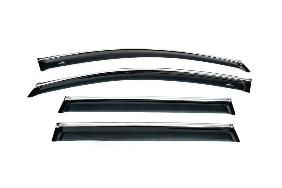 Volkswagen Passat B6 2006-2012 Déflecteurs de vitres avec moulure chromée SW (4 pcs, HIC) Photo 6