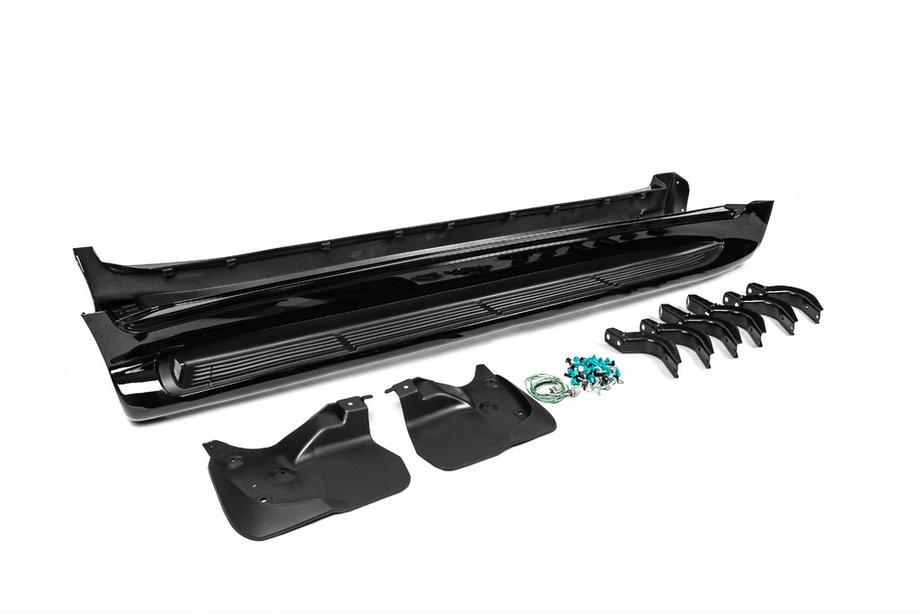 Toyota Land Cruiser 200 2007-2021 Marchepieds latéraux avec LED (design 2015-2020) Blanc Photo 6