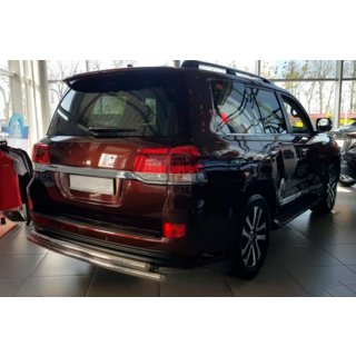 Protection arrière AK002-double (2 pcs, inox) Toyota Land Cruiser 200 2007-2021 photo 2