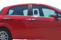 Fiat Punto Grande/EVO 2006-2018 Couvre-poignées de Porte Chromés (4 portes, Acier Inoxydable) Carmos - Acier Inoxydable Turc photo 1