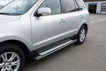 Hyundai Santa Fe 2 2006-2012 Marchepieds Latéraux Rainbow (2 pcs, aluminium) photo 1