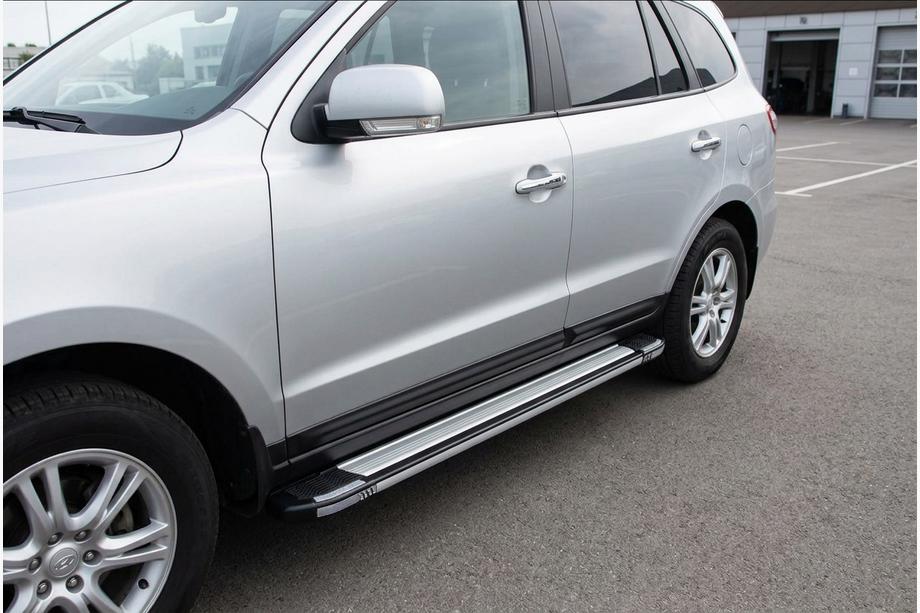Hyundai Santa Fe 2 2006-2012 Marchepieds Latéraux Rainbow (2 pcs, aluminium) Image