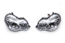 Mercedes C-class W203 2000-2007 Phares avant avec feux de jour LED (2 pcs) Fumé photo 2