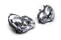 Mercedes C-class W203 2000-2007 Phares avant avec feux de jour LED (2 pcs) Fumé photo 3