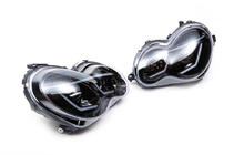 Mercedes C-class W203 2000-2007 Phares avant avec feux de jour LED (2 pcs) Fumé photo 8