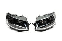 Volkswagen T6 2015-2024 Phares avant avec feux de jour à LED Black (2015-2019, 2 pcs) photo 3