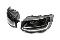 Volkswagen T6 2015-2024 Phares avant avec feux de jour à LED Black (2015-2019, 2 pcs) photo 4
