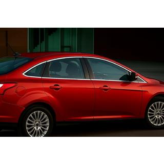 Ensemble complet de contours de vitres inox pour Sedan (12 pièces) Ford Focus III 2011-2017 photo 1