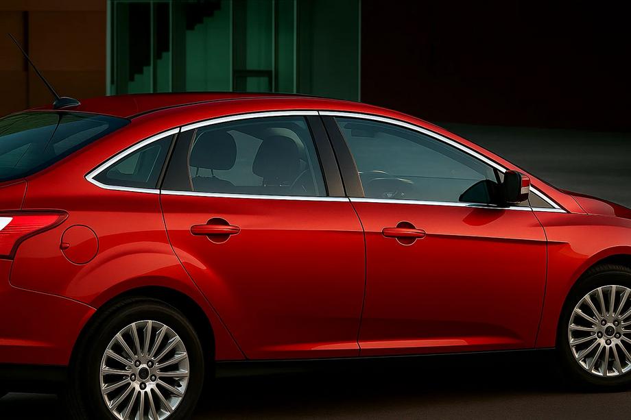 Ford Focus III 2011-2017 Ensemble complet de contours de vitres inox pour Sedan (12 pièces) Photo 1