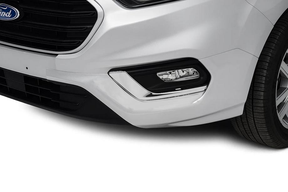 Ford Custom 2013-2022 Caches de Phares Antibrouillard 2018+ (2 pcs, Inox) Carmos - Acier Inoxydable Turc Image