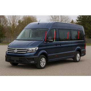 Moulures de vitre inférieures Empattement moyen (8 pcs, inox) Volkswagen Crafter 2016- photo 1