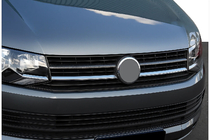 Volkswagen T6 2015-2024 Couvre-calandre supérieur 2015-2019 (2 pcs, carbone) photo 1