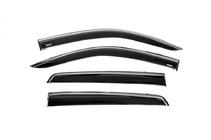 Toyota Hilux 2015- Déflecteurs de vitres avec moulure chromée (4 pcs, Niken) photo 2