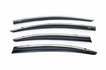 Honda Civic Sedan IX 2011-2016 Déflecteurs de vitres avec moulure chromée (4 pcs, Niken) photo 2