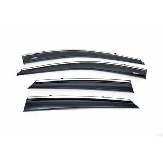 Déflecteurs de vitres avec moulure chromée (4 pcs, Niken) photo 2