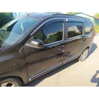 Déflecteurs de vitres avec moulure chromée (4 pcs, Niken) Dacia Lodgy 2012-2022 photo 3
