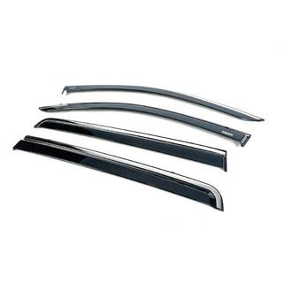 Déflecteurs de vitres avec moulure chromée (4 pcs, Niken) photo 2