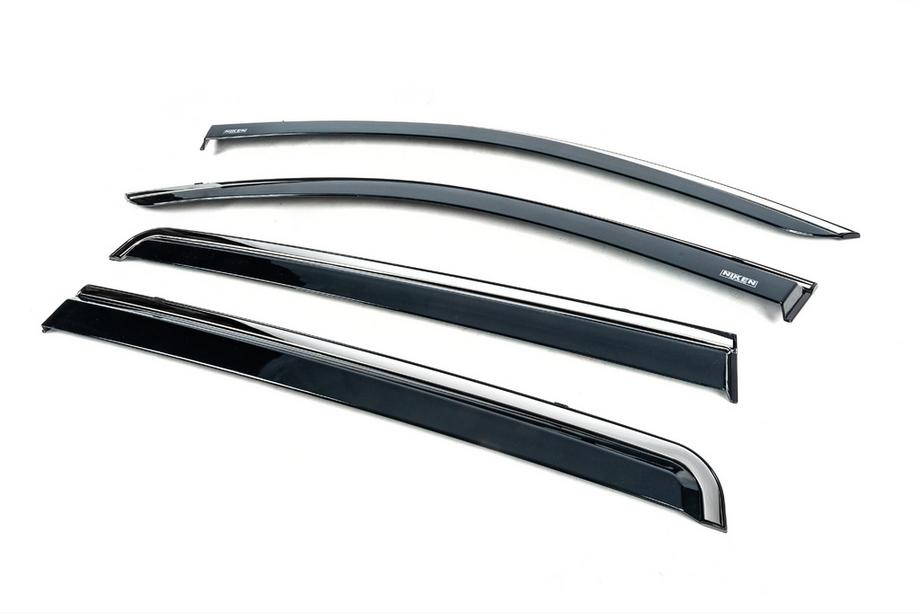 Renault Lodgy 2013-2022 Déflecteurs de vitres avec moulure chromée (4 pcs, Niken) Photo 2