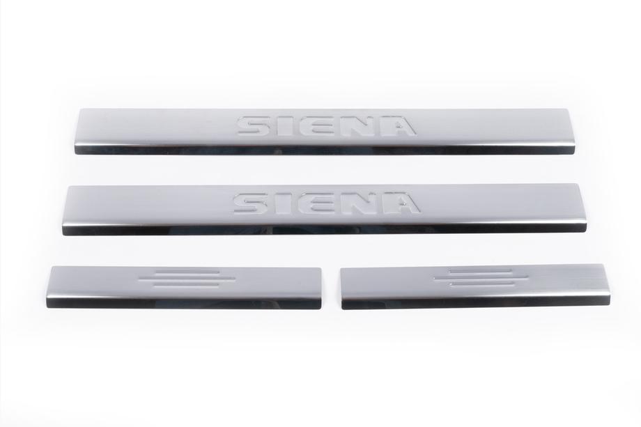 Fiat Siena 1996-2016 Seuils de porte Carmos (4 pcs, inox) Photo 2