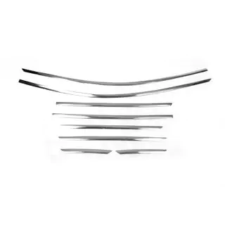 Moulures Supérieures de Vitres Acier Inoxydable (8 pcs) photo 2