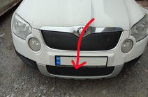 Skoda Yeti 2009-2017 Cache calandre hiver (inférieur, 2009-2013) photo 2