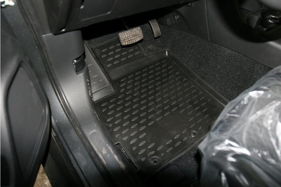 Mitsubishi Outlander 2012-2021 Tapis de sol en caoutchouc 3D pour habitacle (4 pcs, Novline) 2WD Photo 2