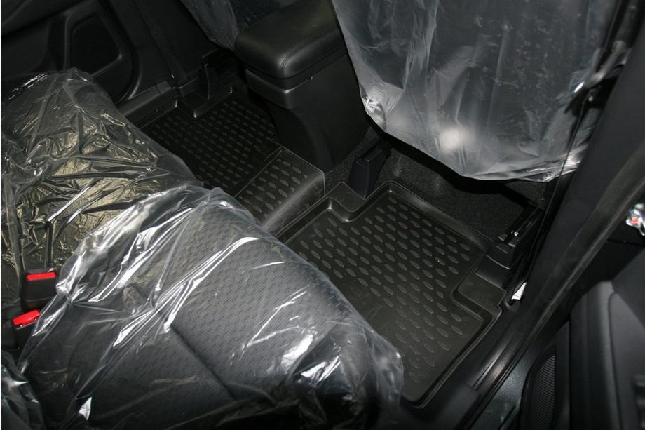 Mitsubishi Outlander 2012-2021 Tapis de sol en caoutchouc 3D pour habitacle (4 pcs, Novline) 2WD Photo 3