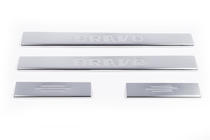Fiat Bravo 2008-2016 Seuils de porte Carmos (4 pcs, inox) photo 2