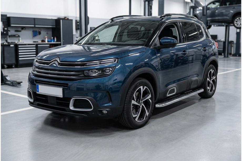Citroen C5 Aircross 2017-2025 Marchepieds Latéraux Maydos V1 (2 pcs, Aluminium & Inox) Image