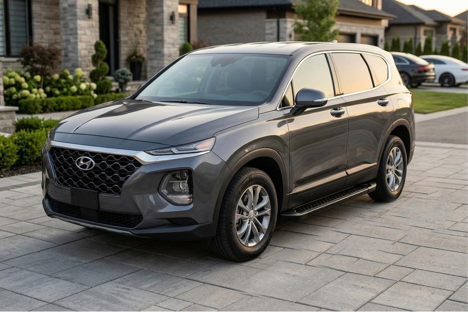 Hyundai Santa Fe 4 2018-2023 Marchepieds Latéraux Allmond Black (2 pcs, Aluminium) Image
