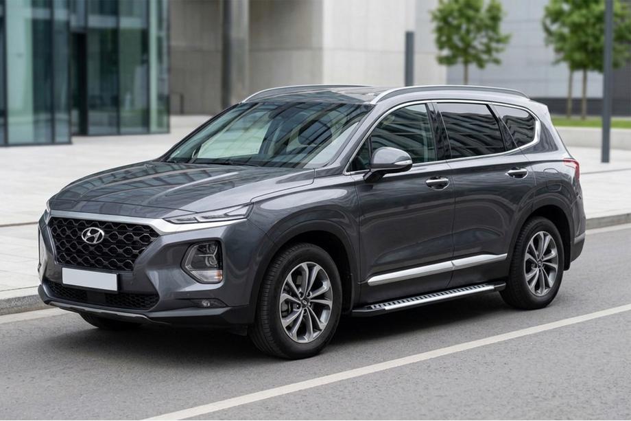 Hyundai Santa Fe 4 2018-2023 Marchepieds Latéraux Line (2 pcs, Aluminium) Image