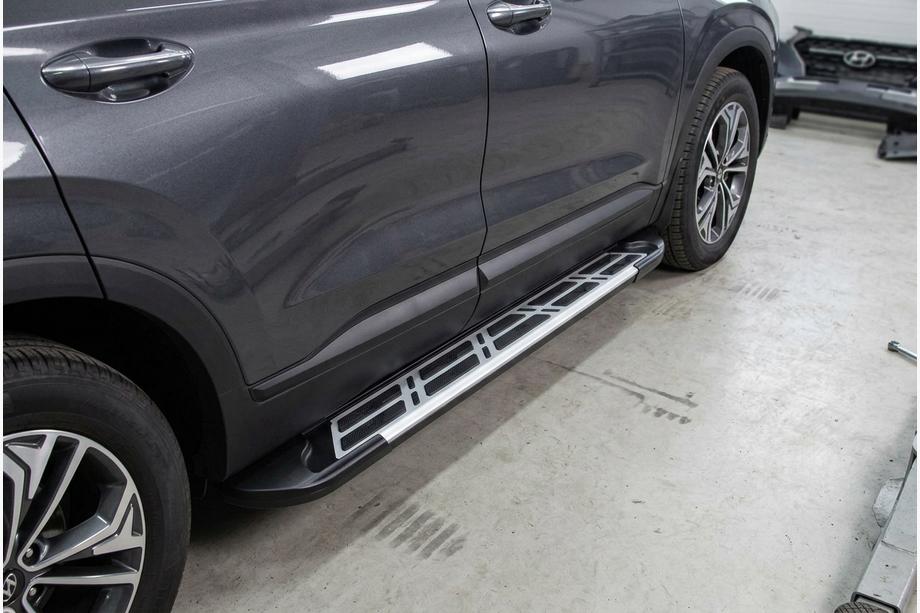 Hyundai Santa Fe 4 2018-2023 Marchepieds Latéraux Sunrise (2 pcs, Aluminium) Photo 1