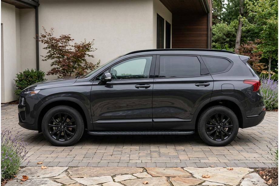 Hyundai Santa Fe 4 2018-2023 Marchepieds Latéraux Bosphore Black (2 pcs, Aluminium) Image
