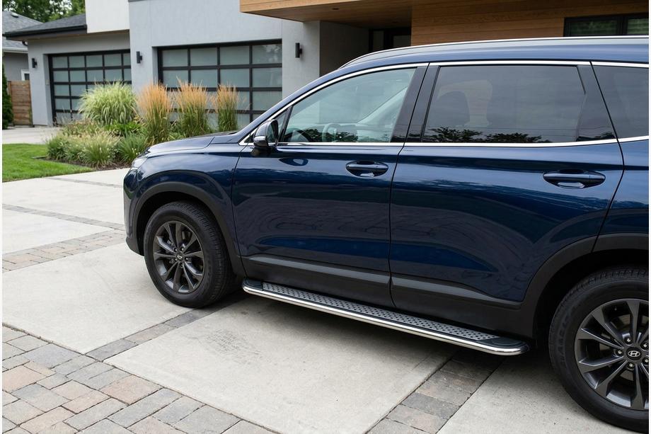 Hyundai Santa Fe 4 2018-2023 Marchepieds Latéraux Maydos V2 (2 pcs, Aluminium & Inox) Image