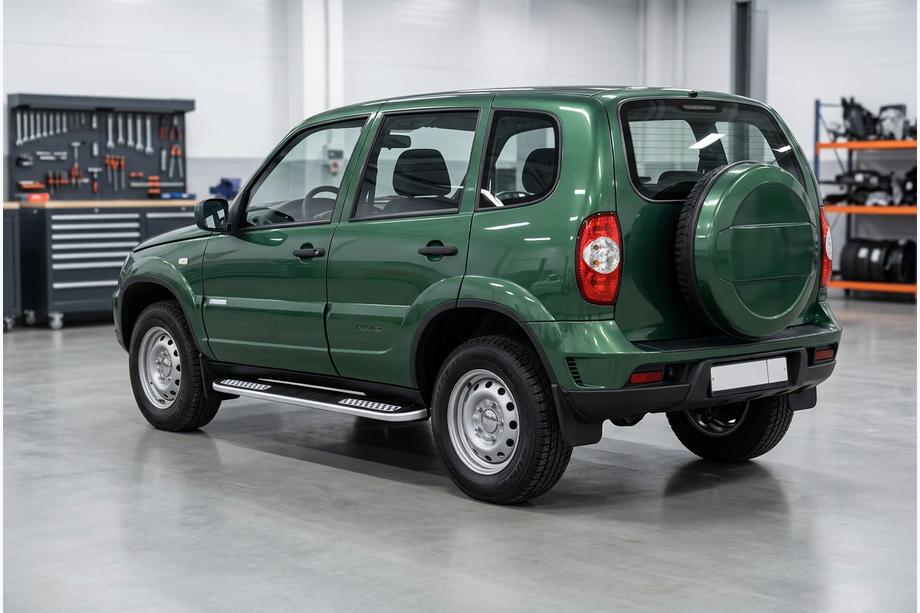 Chevrolet Niva 1998-2020 Marchepieds Latéraux Tayga V2 (2 pcs, Aluminium) Image