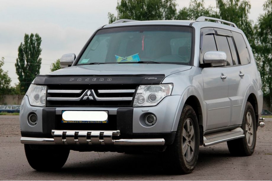 Mitsubishi Pajero Wagon IV 2006-2021 Pare-buffle Avant ST015-13 (Inox) Photo 3