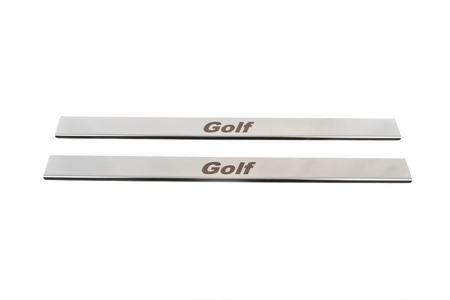 Volkswagen Golf 4 1997-2006 Seuils de porte inox Coupe Carmos (2 pcs, acier inoxydable) Photo 2