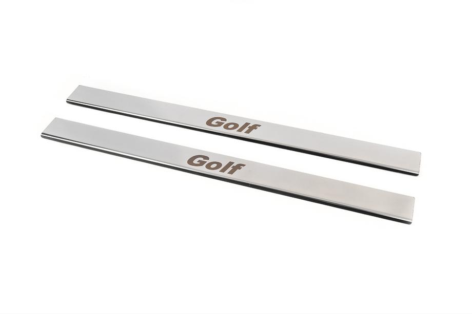 Volkswagen Golf 4 1997-2006 Seuils de porte inox Coupe Carmos (2 pcs, acier inoxydable) Photo 1
