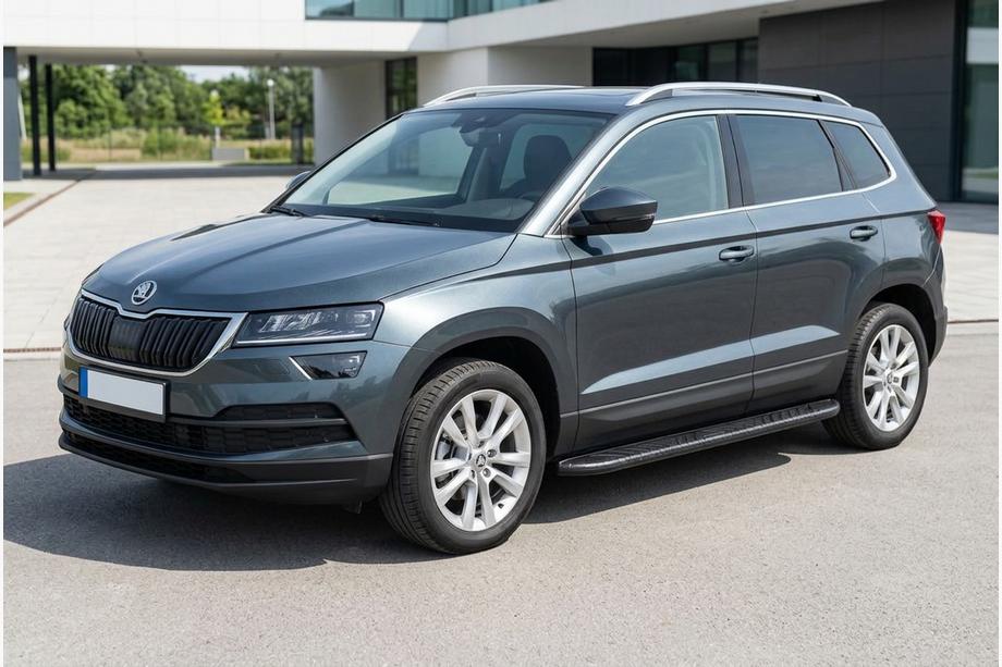 Skoda Karoq 2018- Marchepieds Latéraux Bosphorus Black (2 pcs, Aluminium) Image