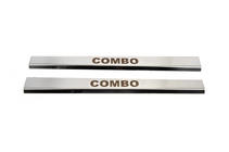 Opel Combo 2002–2012 Seuils de porte inox Carmos (2 pcs) photo 1