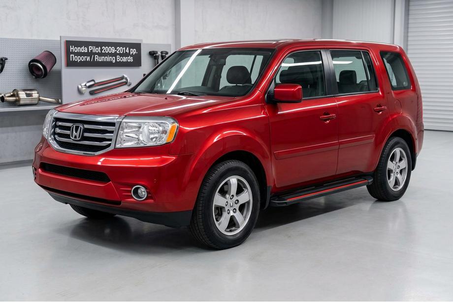 Honda Pilot 2008-2015 Marchepieds Latéraux Maya Red (2 pcs, Aluminium) Image