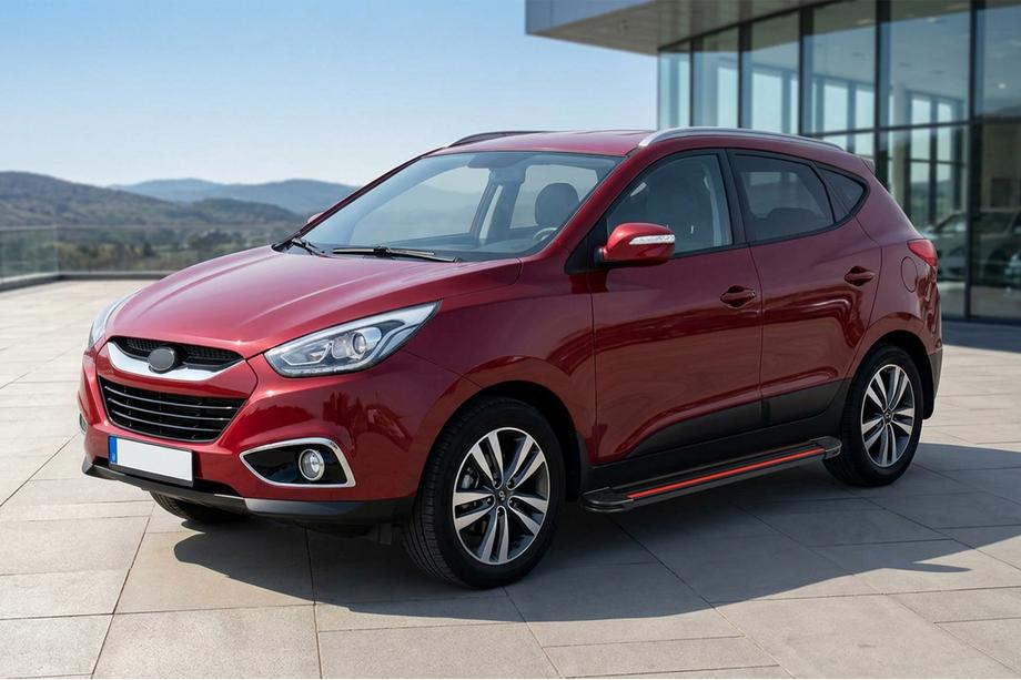 Hyundai IX-35 2010-2015 Marchepieds Latéraux Maya Red (2 pcs, Aluminium) Image